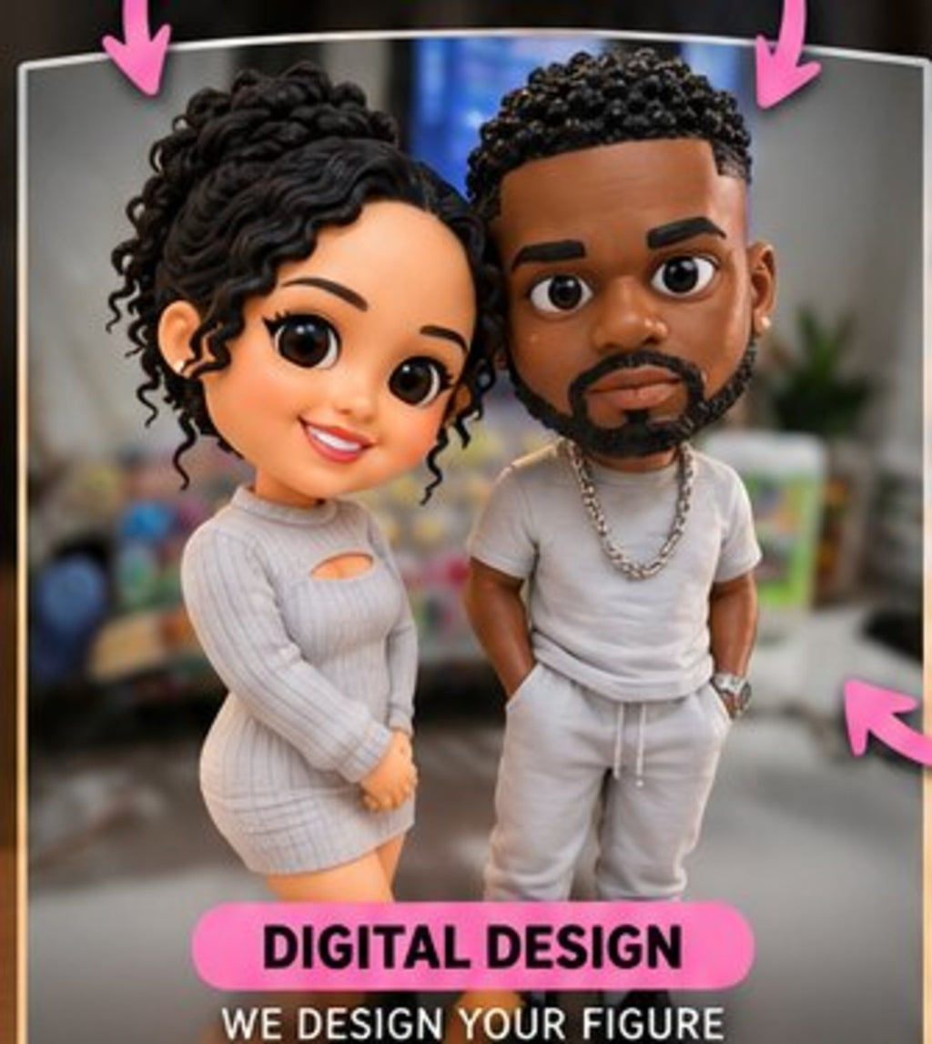 Custom 3D printed pop figure - real example