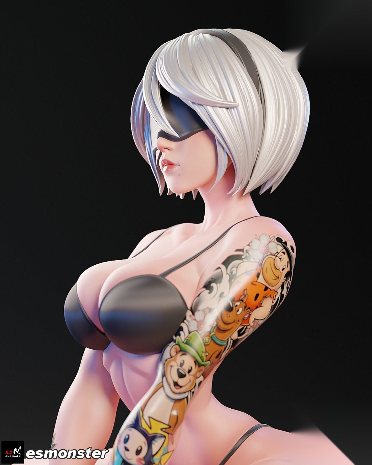 2B_P1 (Head-Swap) Character 3D print 4