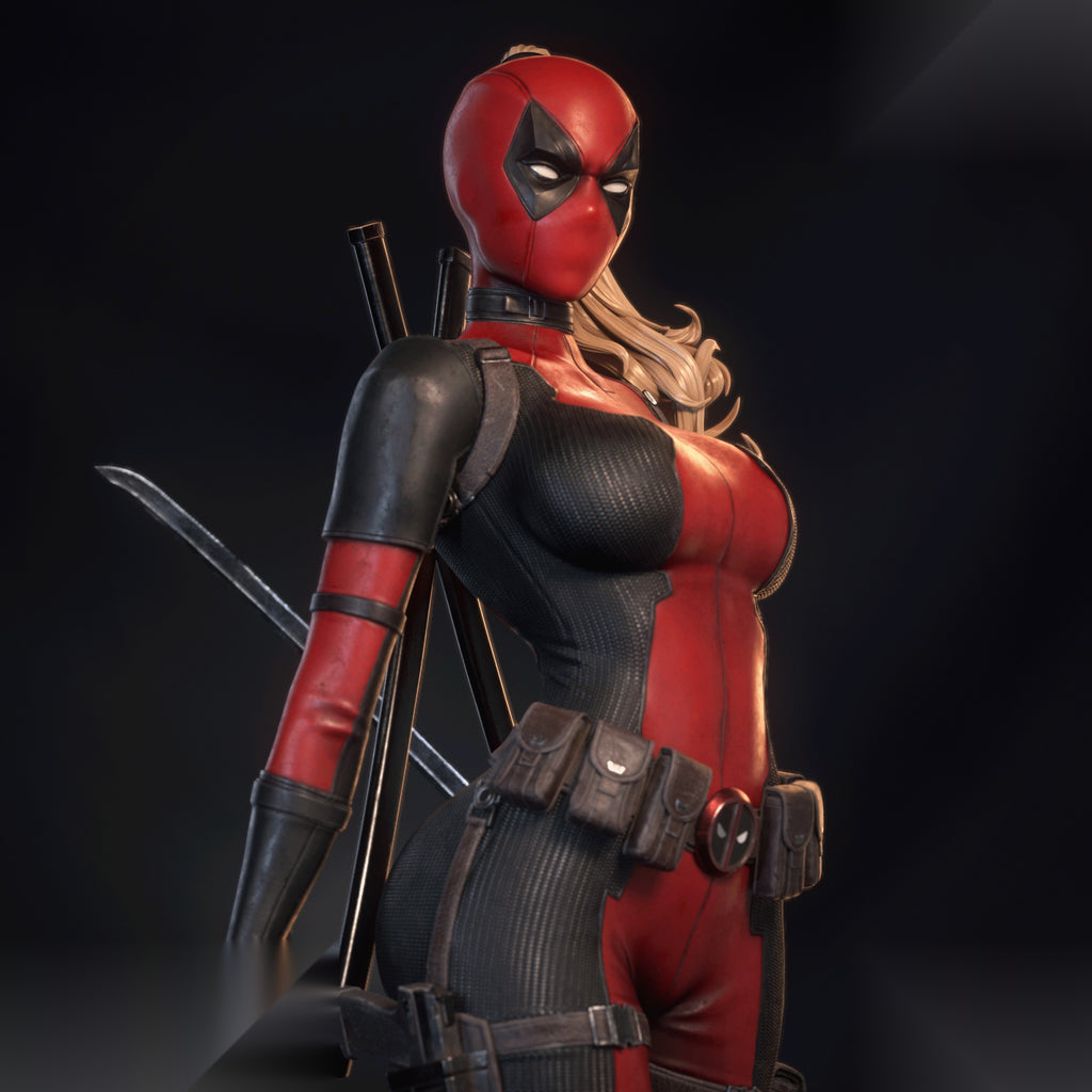 Lady Deadpool Character 3D print 2