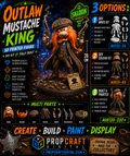 Outlaw Mustache King 3D Printed Figure Kit