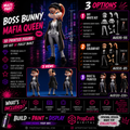 Boss Bunny Mafia Queen 3D Printed Figure Kit