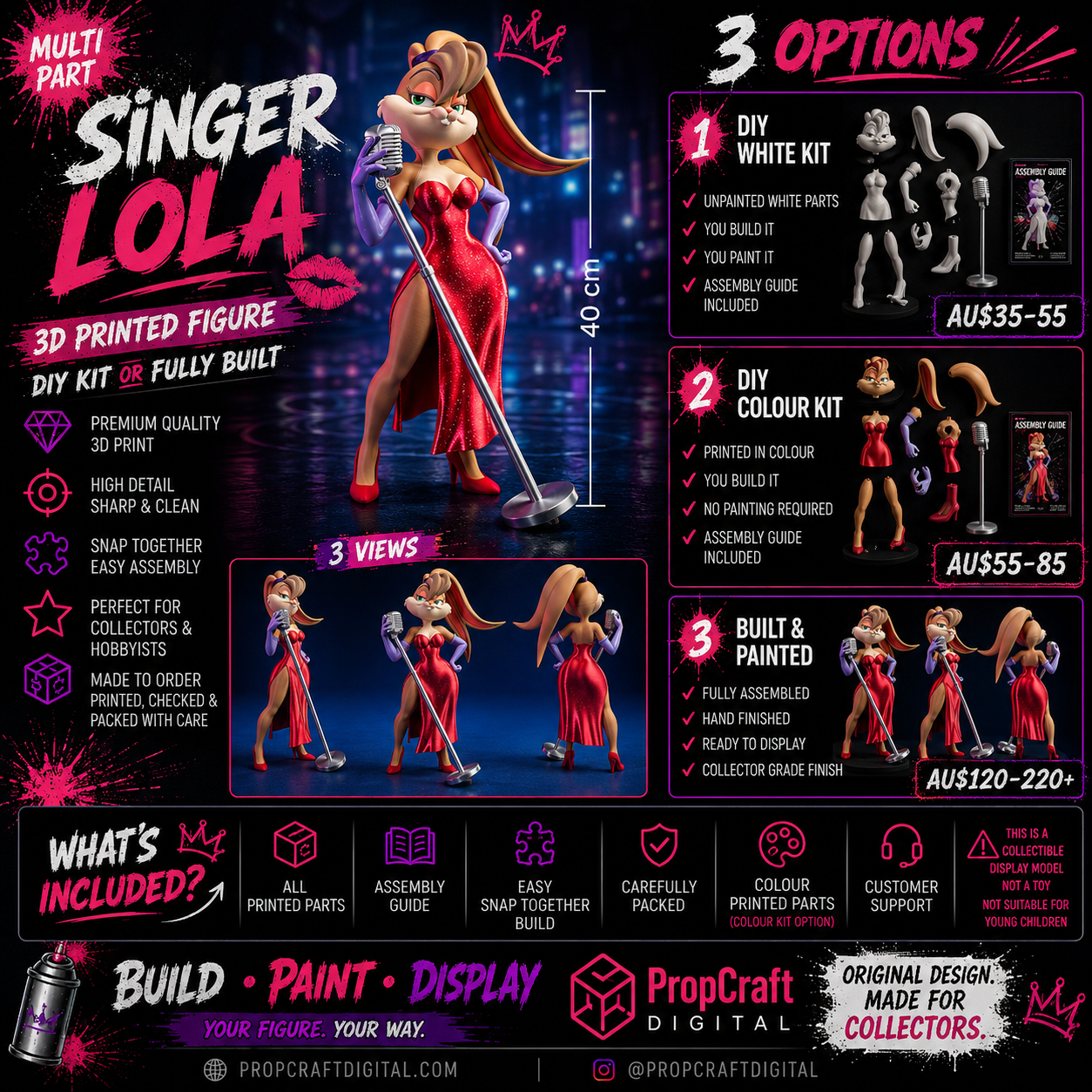 Singer Lola 3D Printed Figure Kit