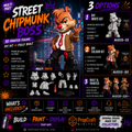 Street Chipmunk Boss 3D Printed Figure Kit