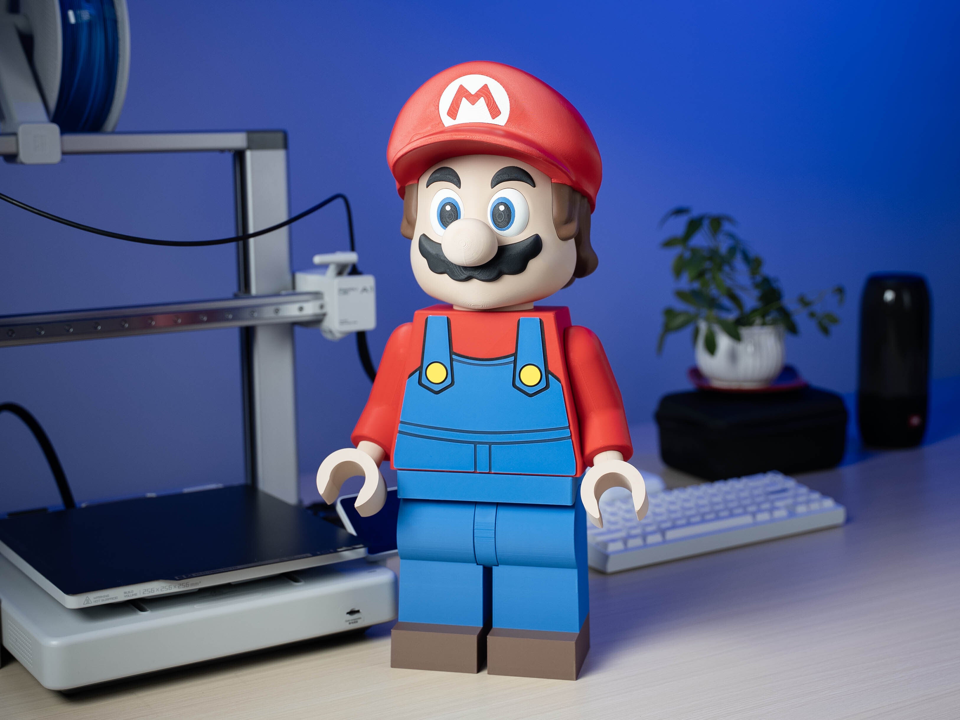 Red Plumber Hero Modular Figure