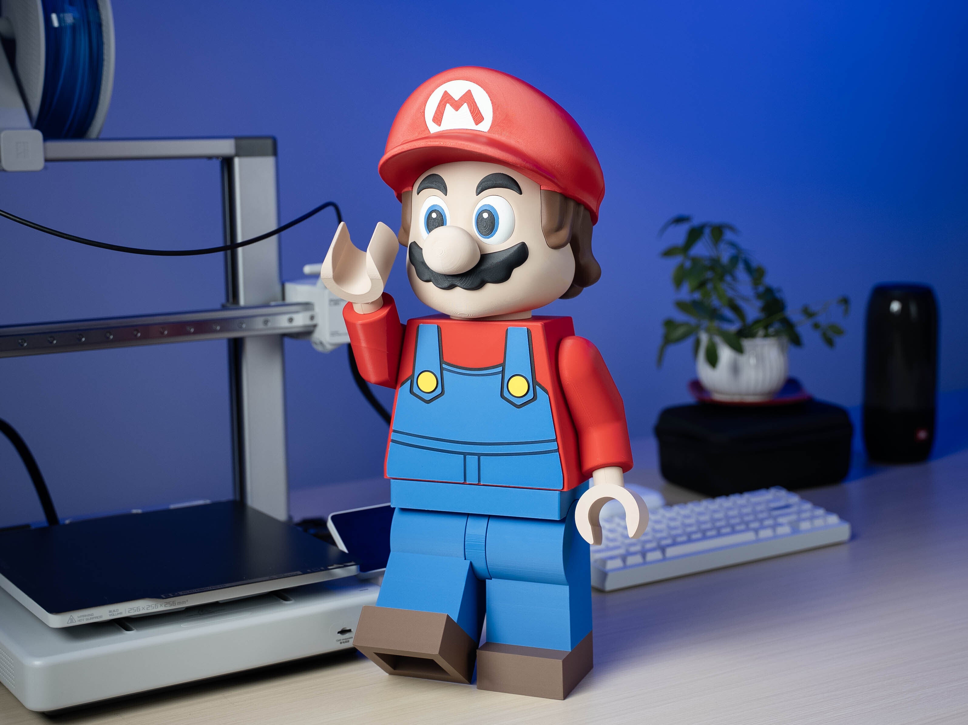 Red Plumber Hero Modular Figure