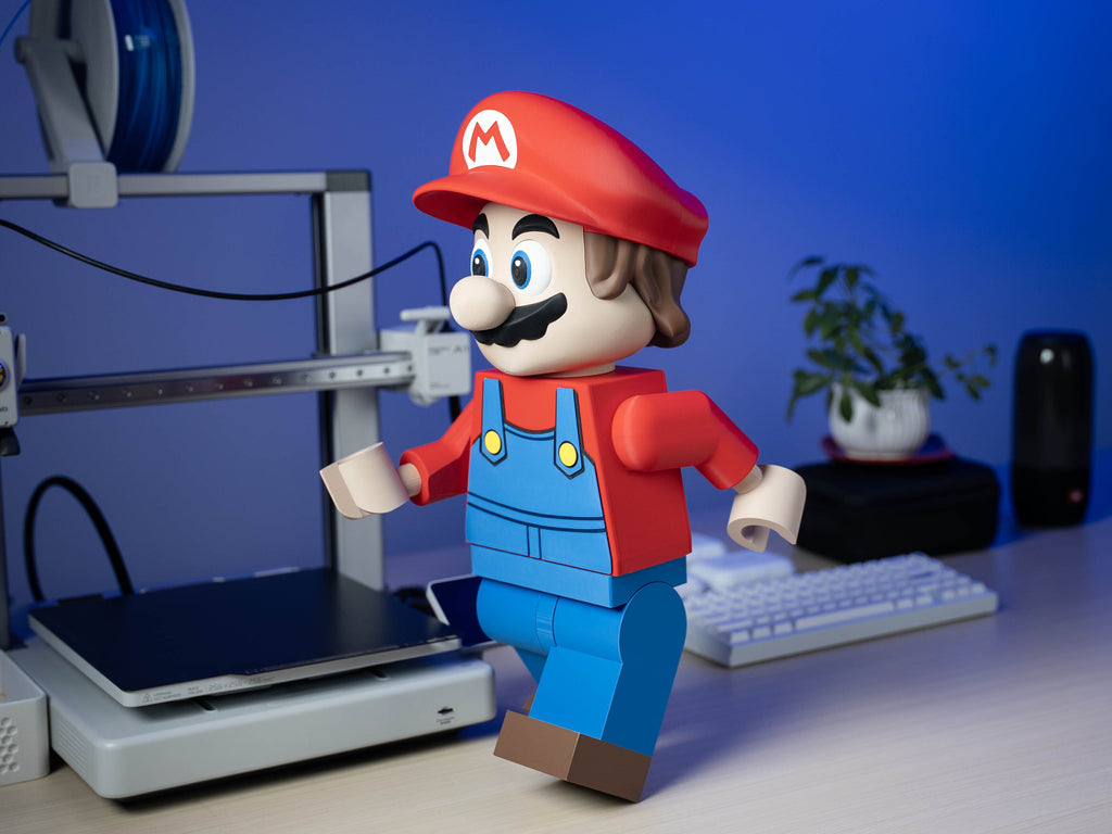 Red Plumber Hero Modular Figure