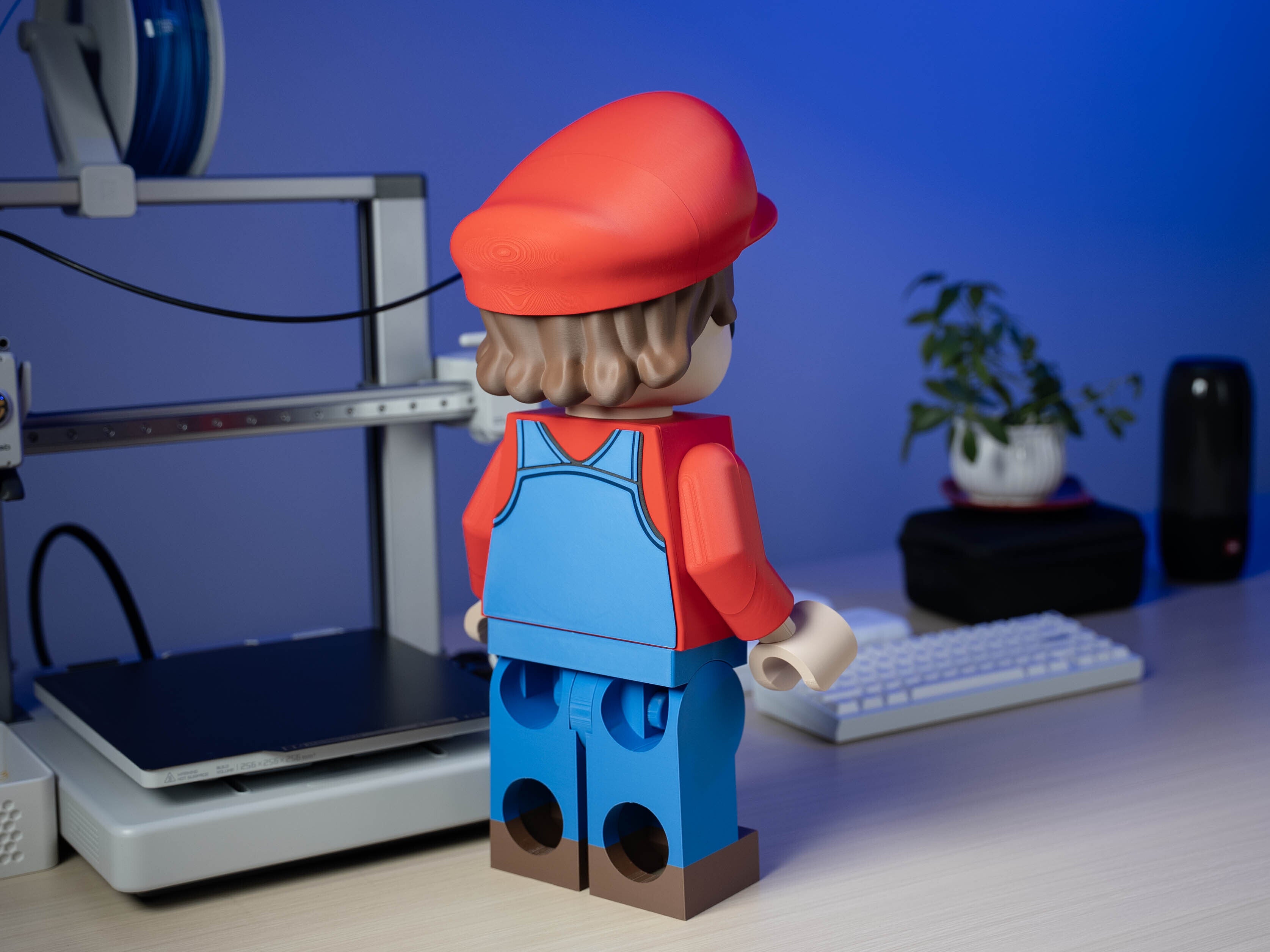 Red Plumber Hero Modular Figure