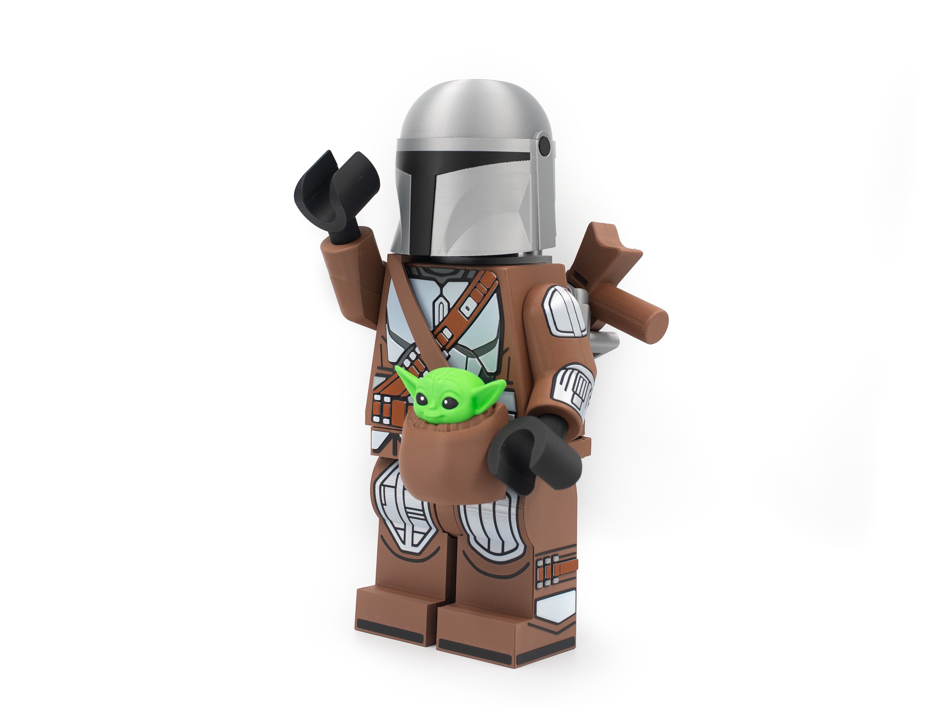 Space Bounty Hunter and Baby Alien Modular Figure Set