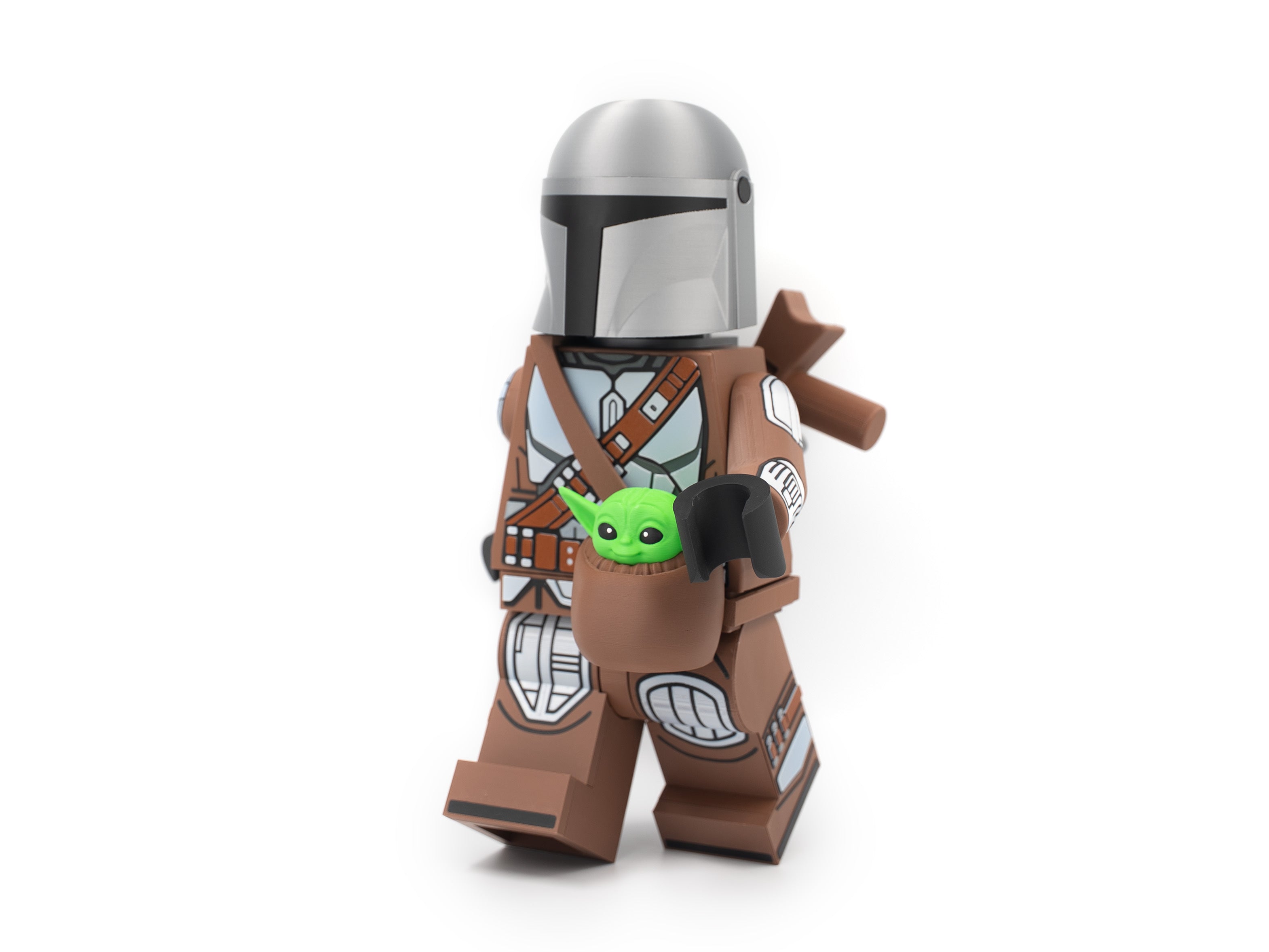 Space Bounty Hunter and Baby Alien Modular Figure Set