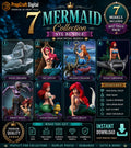 Fantasy Mermaid Statue Bundle STL File | 7 Printable Mermaid Figures | Ocean Fantasy Model Pack (Digital Download)