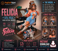 Felicia Cat Girl 3D Model STL File | High Detail FDM Resin Ready (Digital Download)