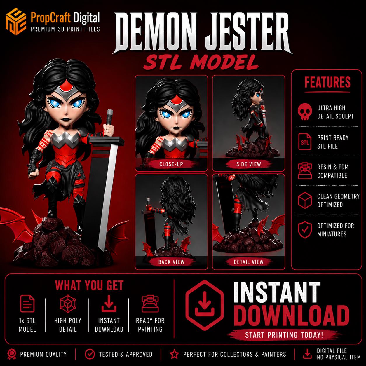 Amazon Warrior Hero Bust STL File | Colored 3MF Mini Bust | 3D Printable Hero Display Model (Digital Download)