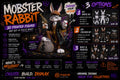 Mobster Rabbit 3D Printed Figure Kit | DIY White or Colour Model Built & Painted Collectible Display Statue