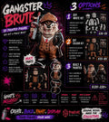 Gangster Brute 3D Printed Figure Kit | DIY White or Colour Model Built & Painted Collector Display Statue