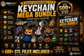 Keychain Mega Bundle STL File | 500+ 3D Printable Keyring Collection (Digital Download)