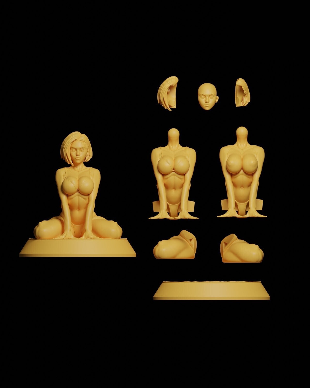 Jill Valentine 3D printed statue