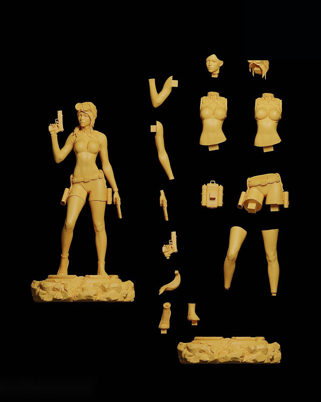 LaraCroft 3D printed statue