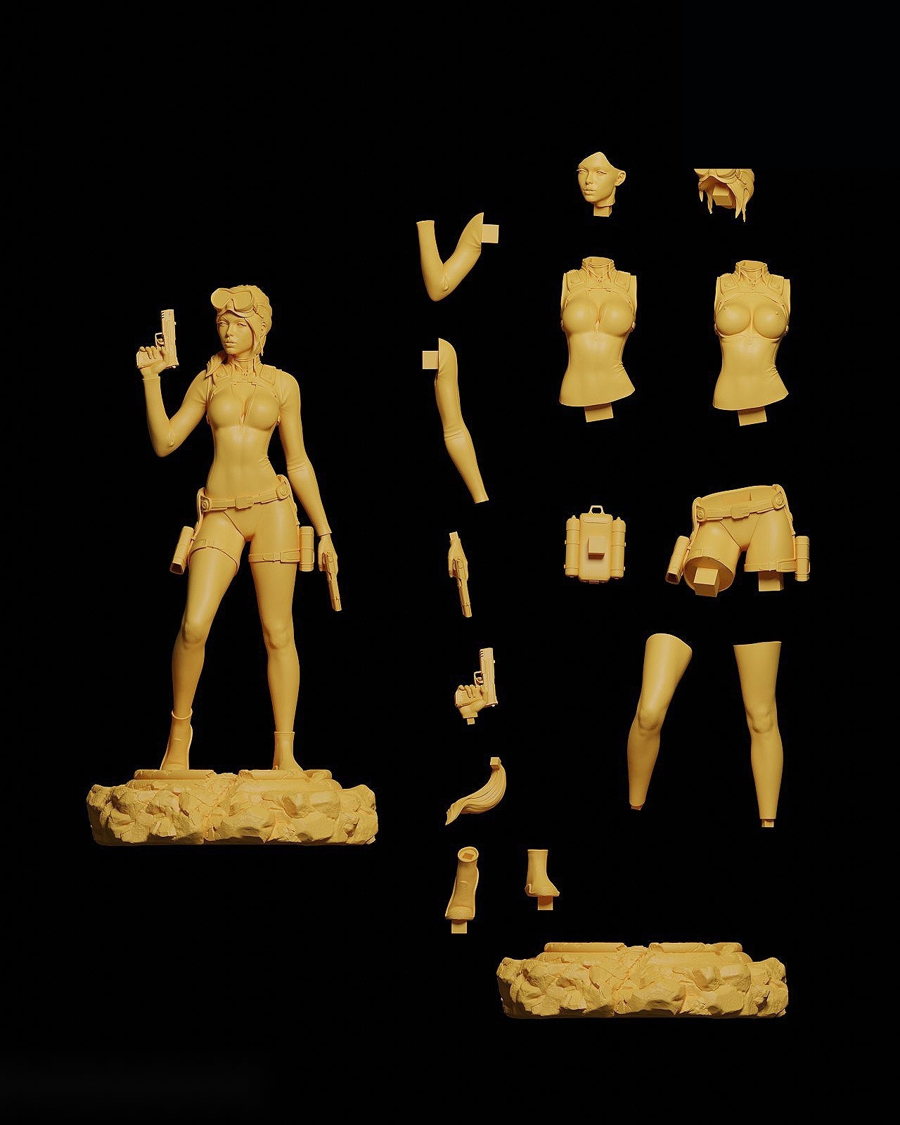 LaraCroft 3D printed statue