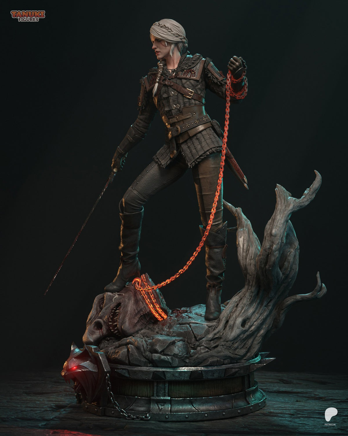 Ciri (The Witcher) 3D Printed Garage Kit Figure