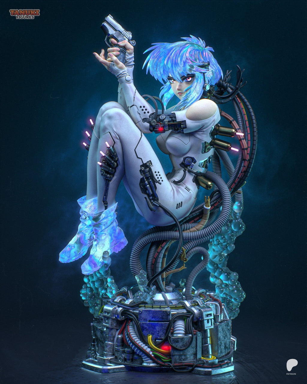 Motoko (Ghost in the Shell) 3D Printed Garage Kit Figure