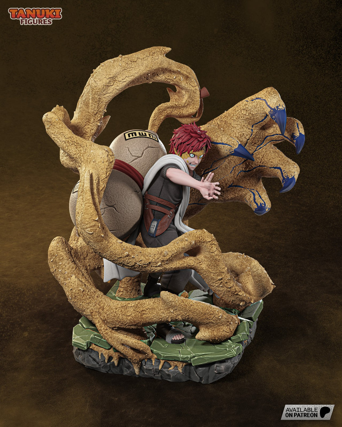 Gaara (Naruto) 3D Printed Garage Kit Figure