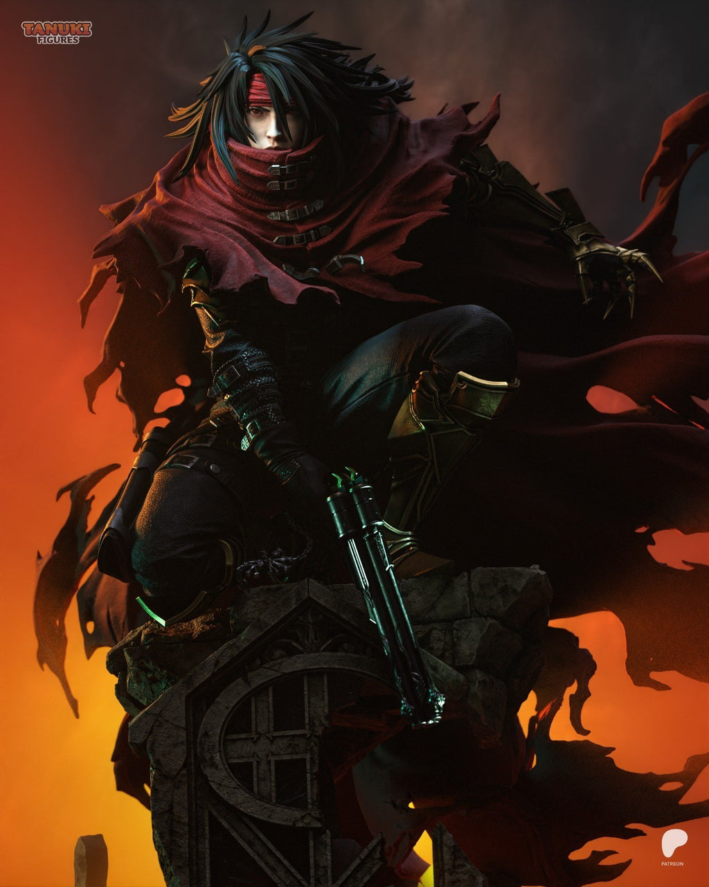Vincent Valentine (Final Fantasy VII) 3D Printed Garage Kit Figure