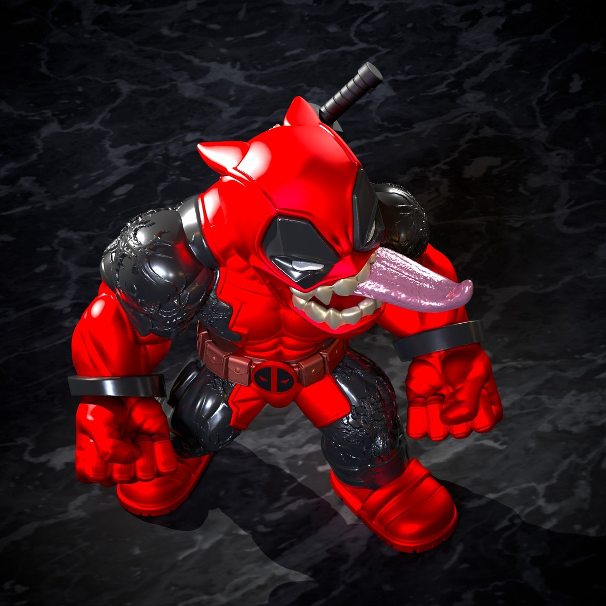 Venompool Marvel Fan Art Figure Full Colour 3D Printed Statue