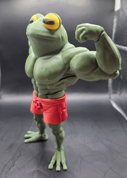 Flexing Gym Frog Figure