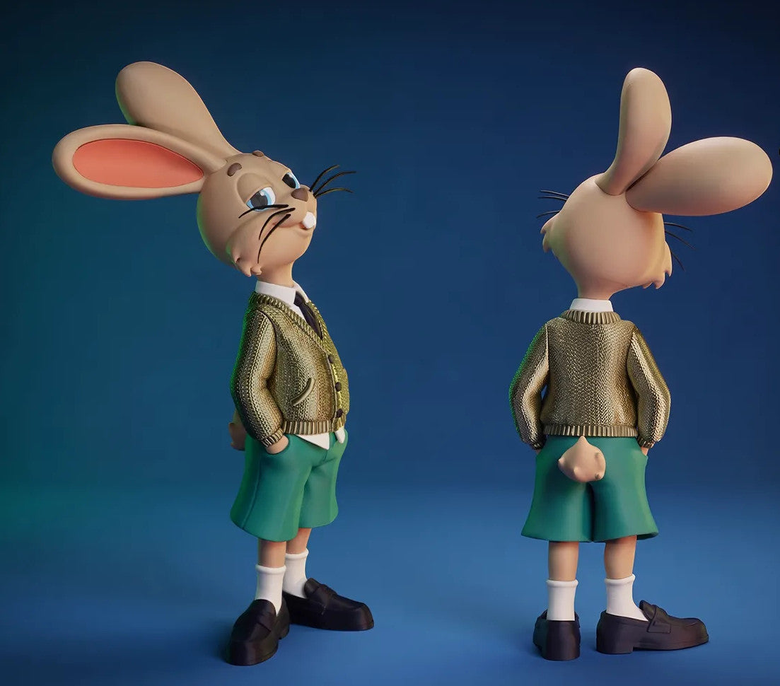 The Hare Collector Statue 3D Printed Figure