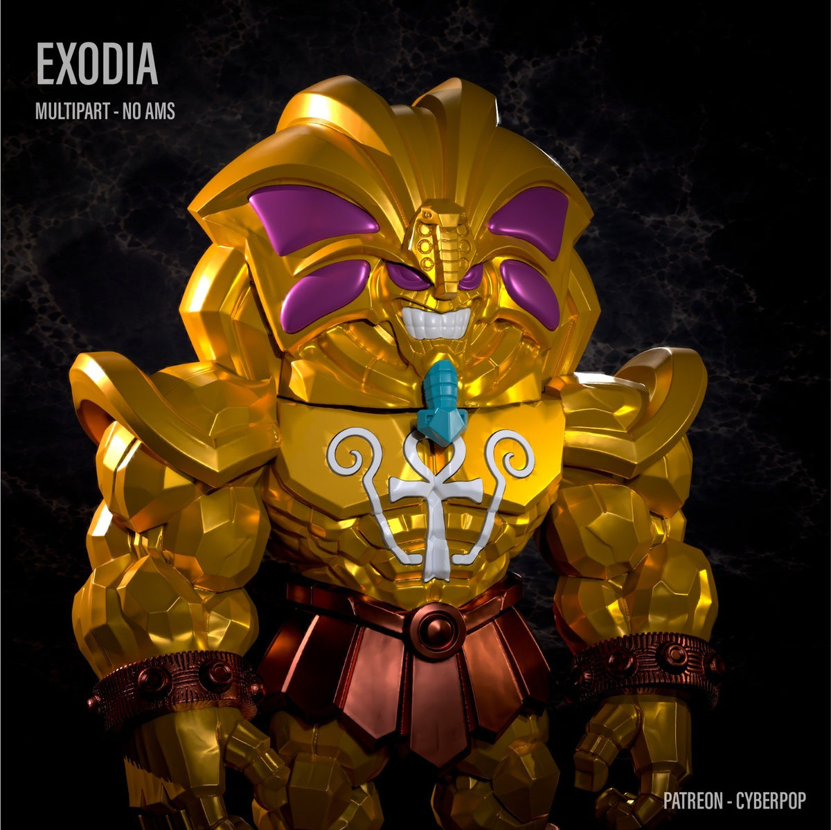 Exodia Yu-Gi-Oh Fan Art Figure Full Colour 3D Printed Statue