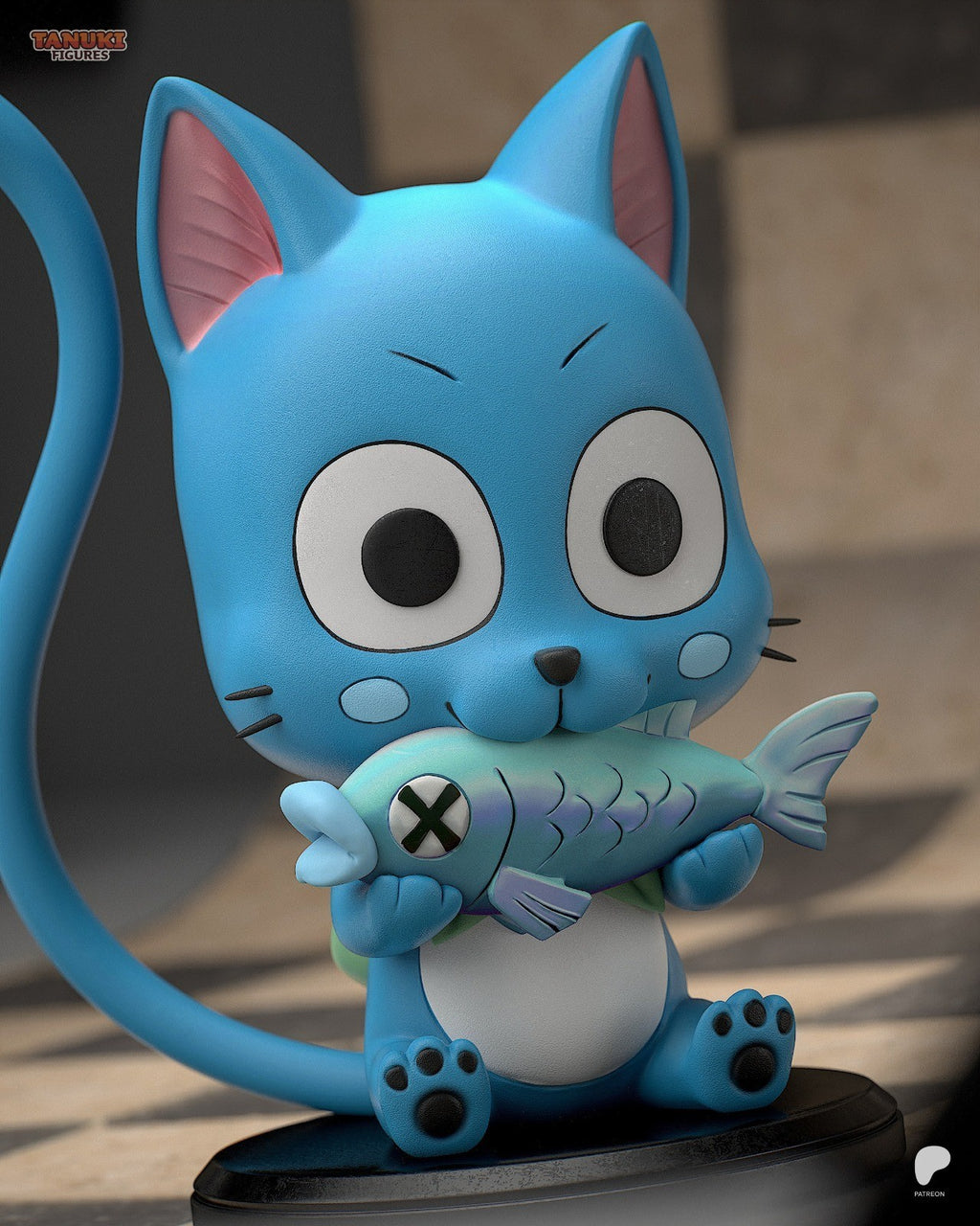 Happy (Fairy Tail) 3D Printed Garage Kit Figure