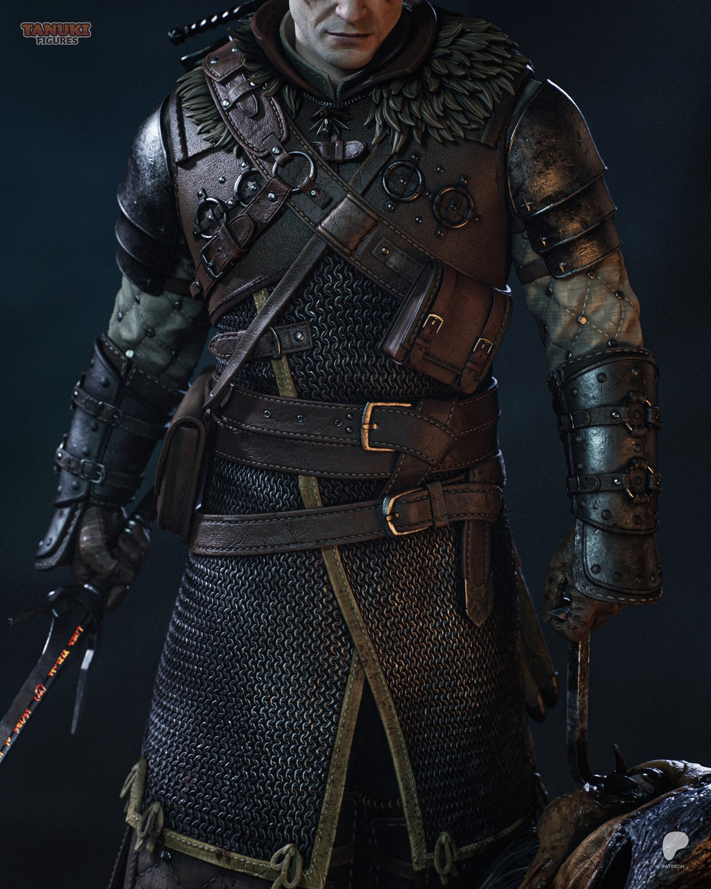 Geralt (The Witcher) 3D Printed Garage Kit Figure