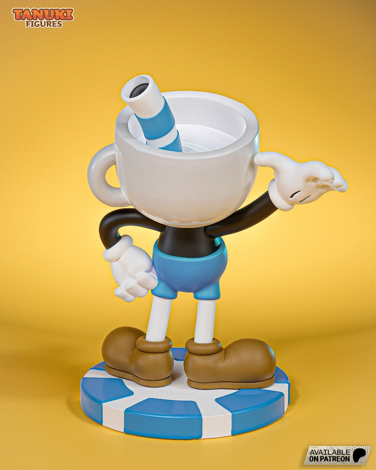 Mugman Toon (Cuphead) 3D Printed Garage Kit Figure