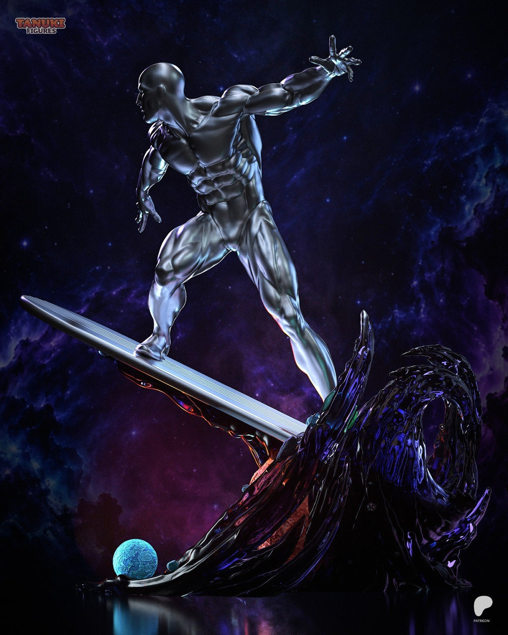 Silver Surfer (Marvel) 3D Printed Garage Kit Figure