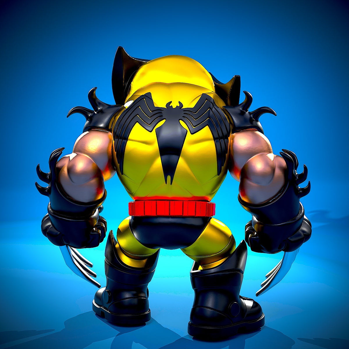 Venom x Wolverine Marvel Fan Art Figure Full Colour 3D Printed Statue