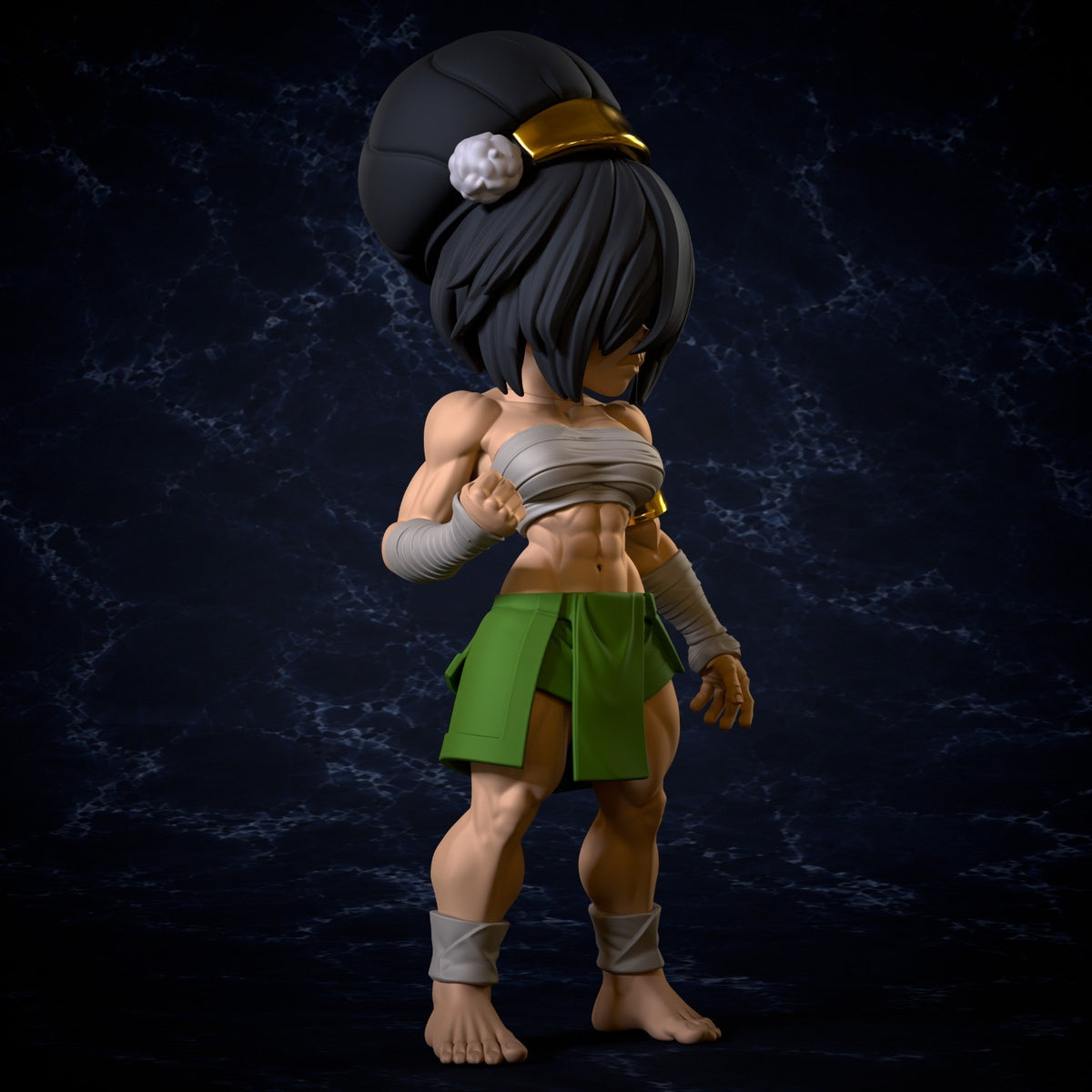 Toph Avatar Last Airbender Fan Art Figure Full Colour 3D Printed Statue