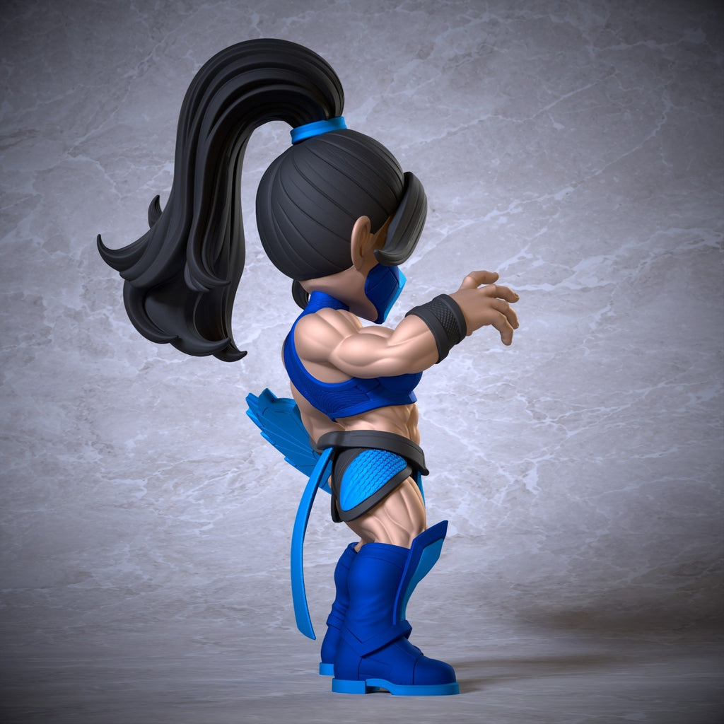 Kitana Mortal Kombat Fan Art Figure Full Colour 3D Printed Statue