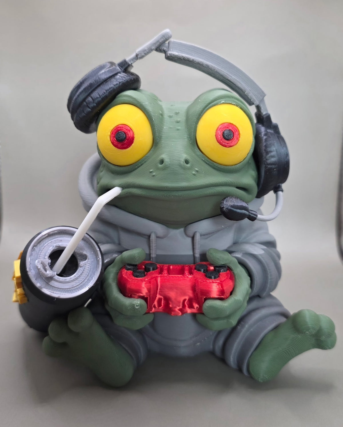 Tired Gamer Frog Figure