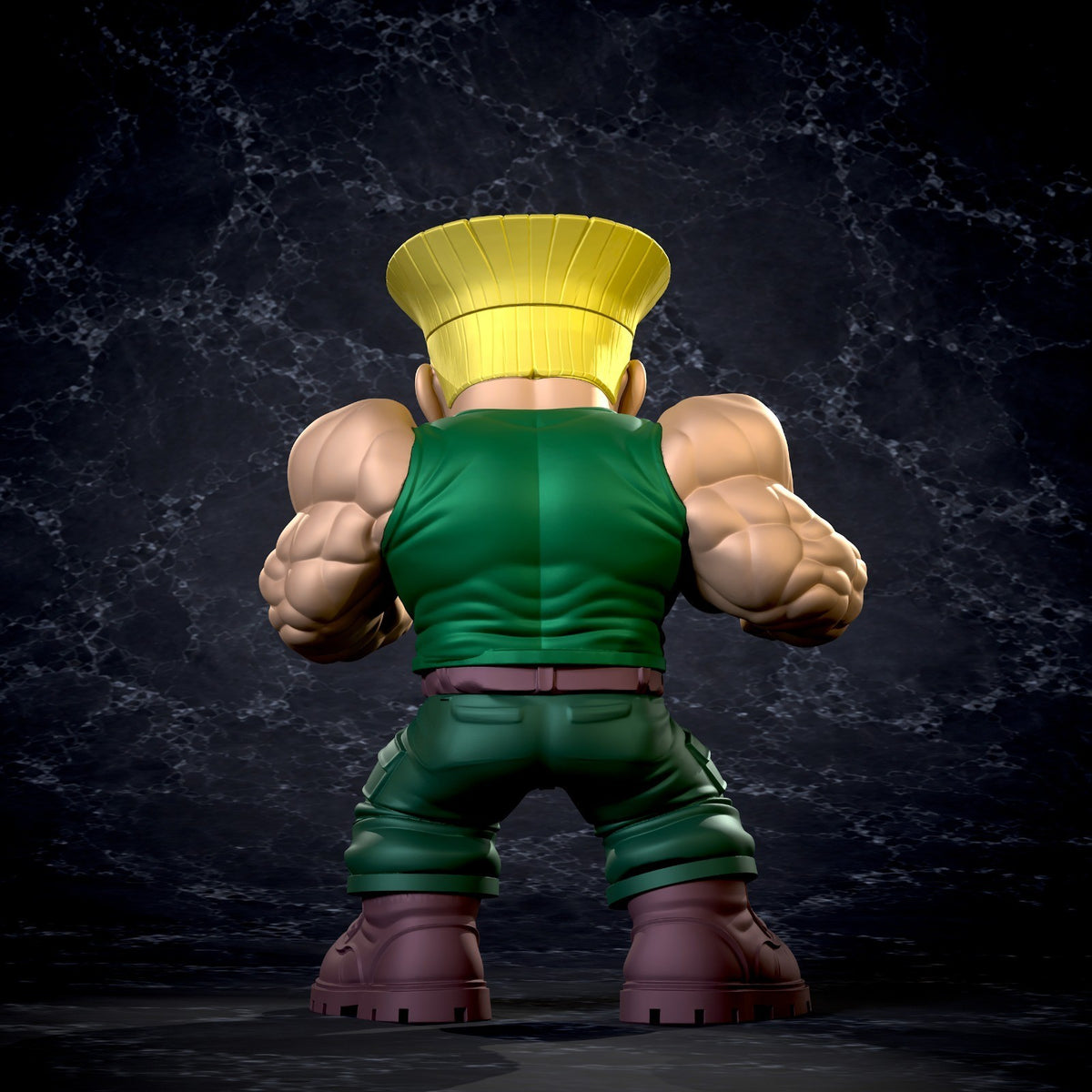 Guile Street Fighter Fan Art Figure Full Colour 3D Printed Statue
