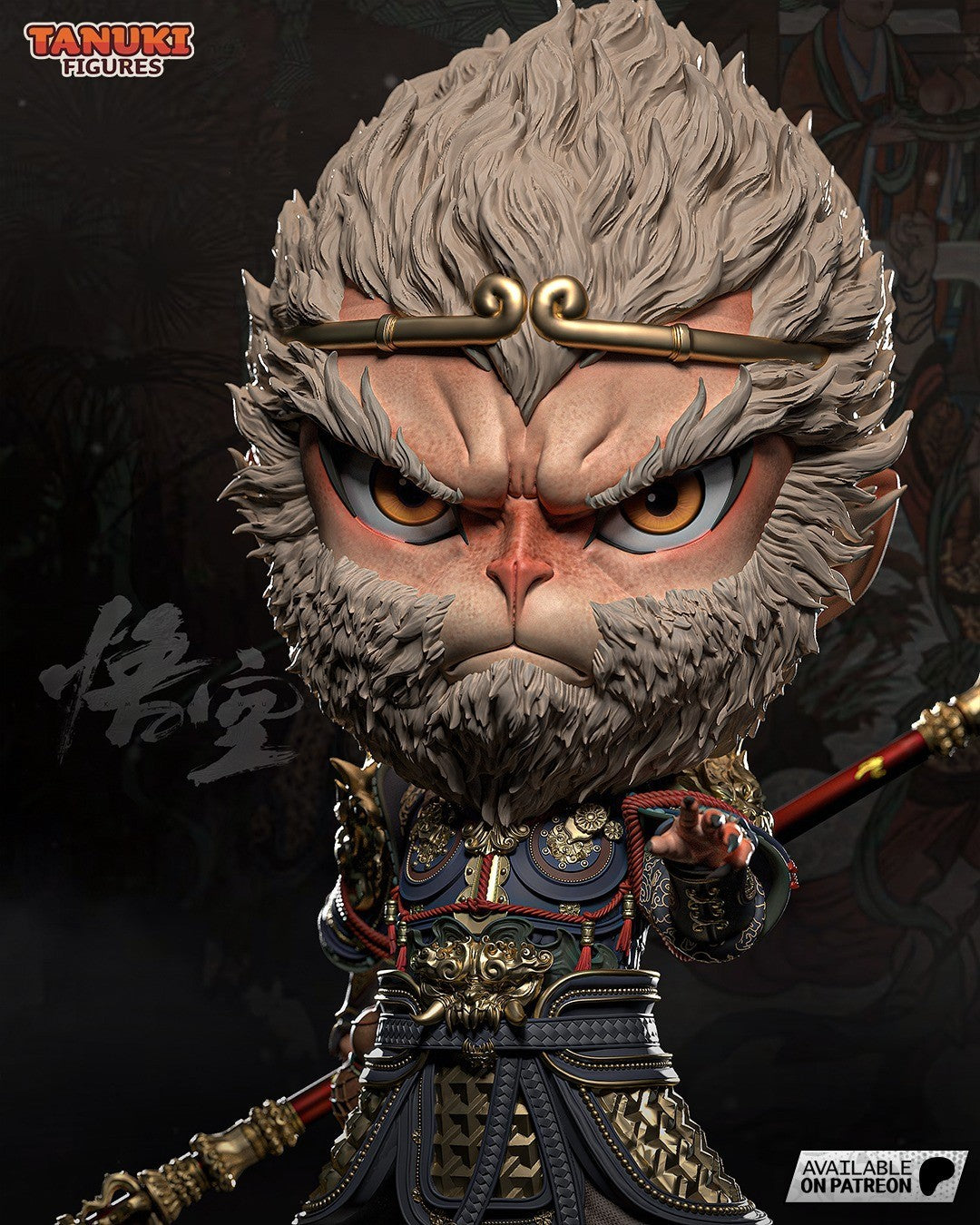 Wukong Chibi (Black Myth) 3D Printed Garage Kit Figure