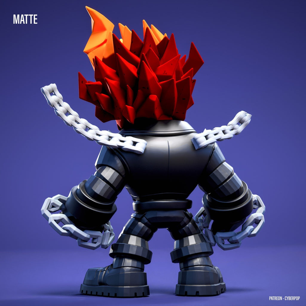 Ghost Rider Marvel Fan Art Figure Full Colour 3D Printed Statue
