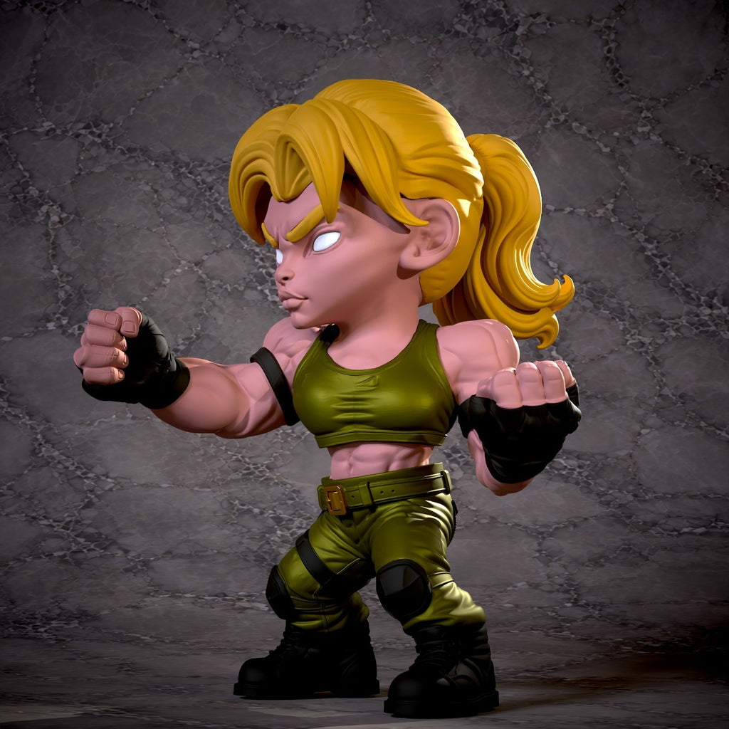 Sonya Blade Mortal Kombat Fan Art Figure Full Colour 3D Printed Statue