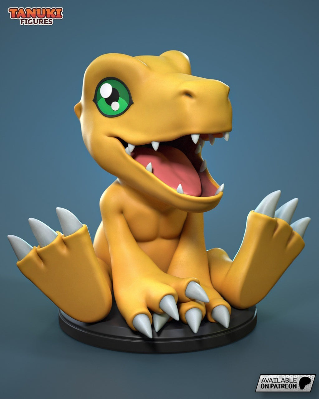 Agumon Toon (Digimon) 3D Printed Garage Kit Figure