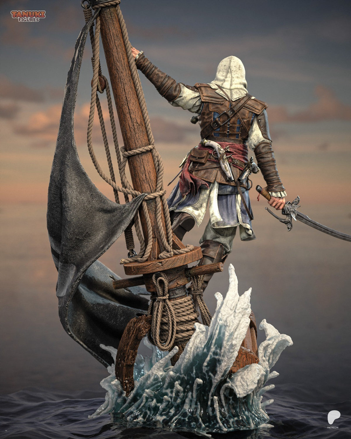 Edward Kenway (Assassin's Creed) 3D Printed Garage Kit Figure