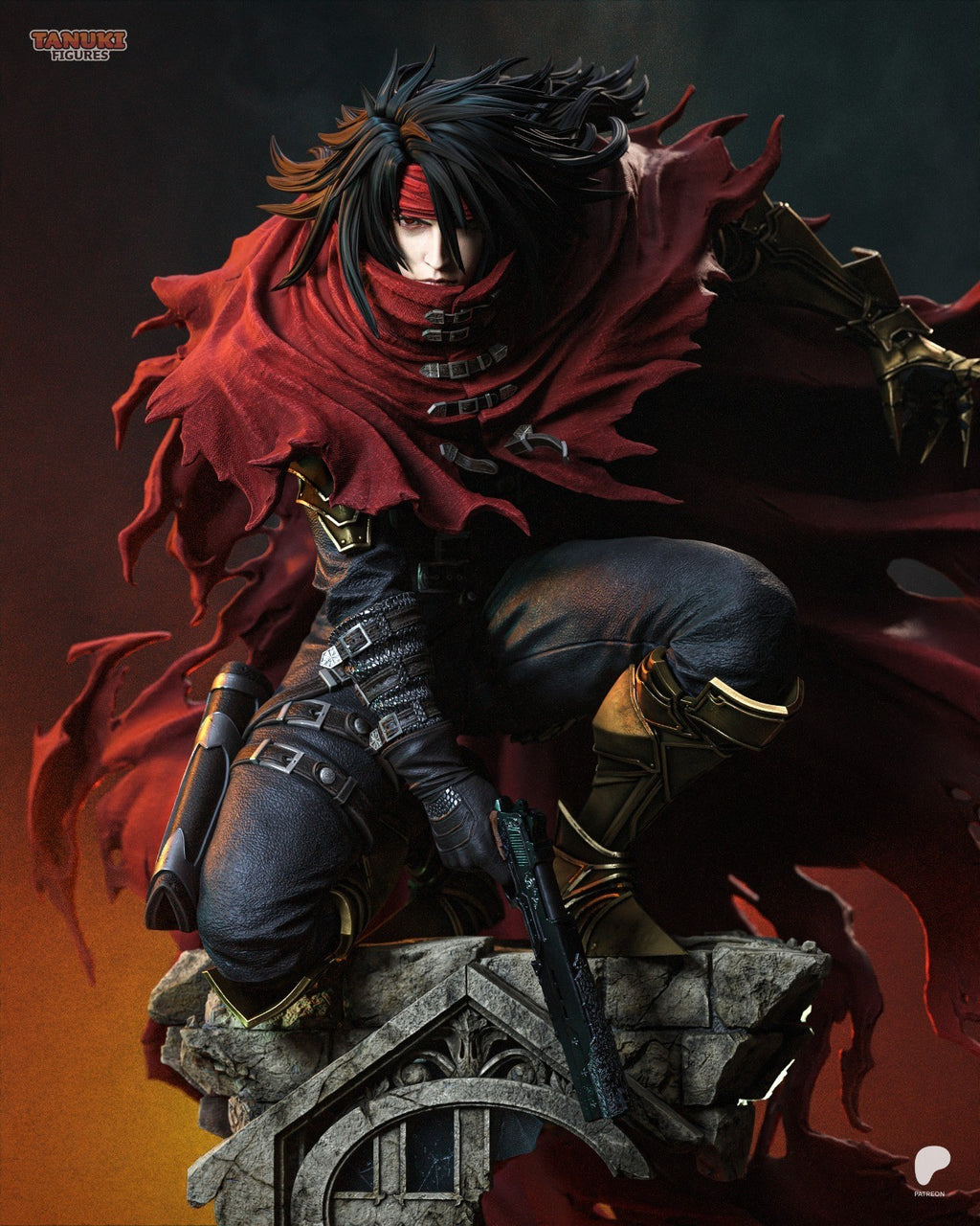Vincent Valentine (Final Fantasy VII) 3D Printed Garage Kit Figure