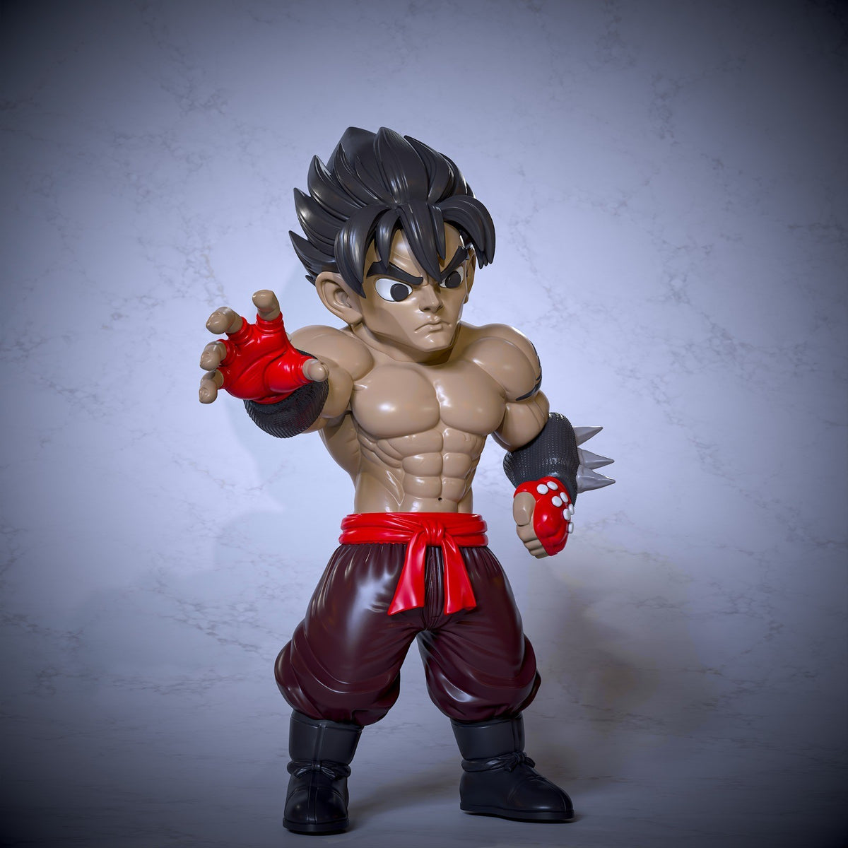 Jin Kazama Tekken Fan Art Figure Full Colour 3D Printed Statue