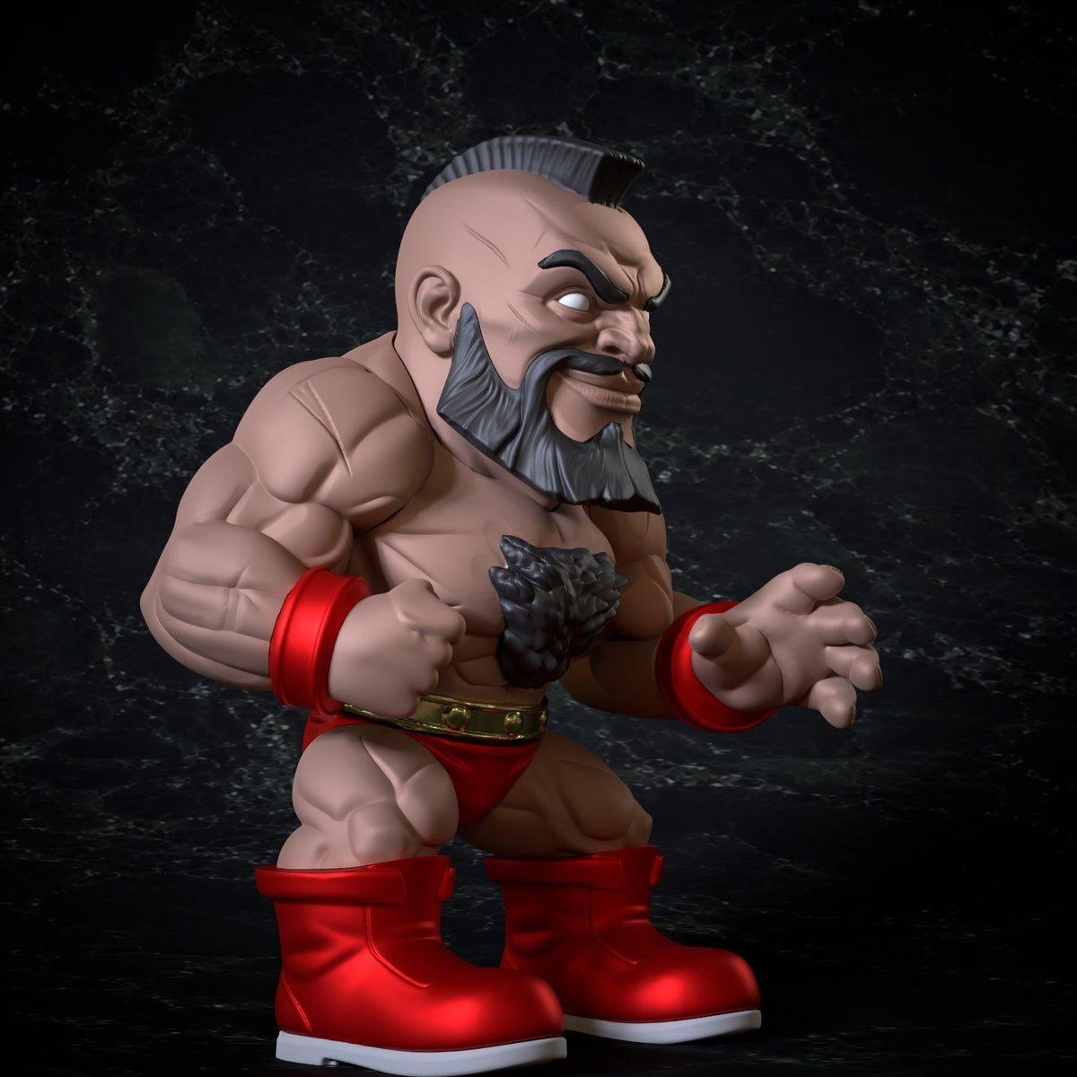 Zangief Street Fighter Fan Art Figure Full Colour 3D Printed Statue