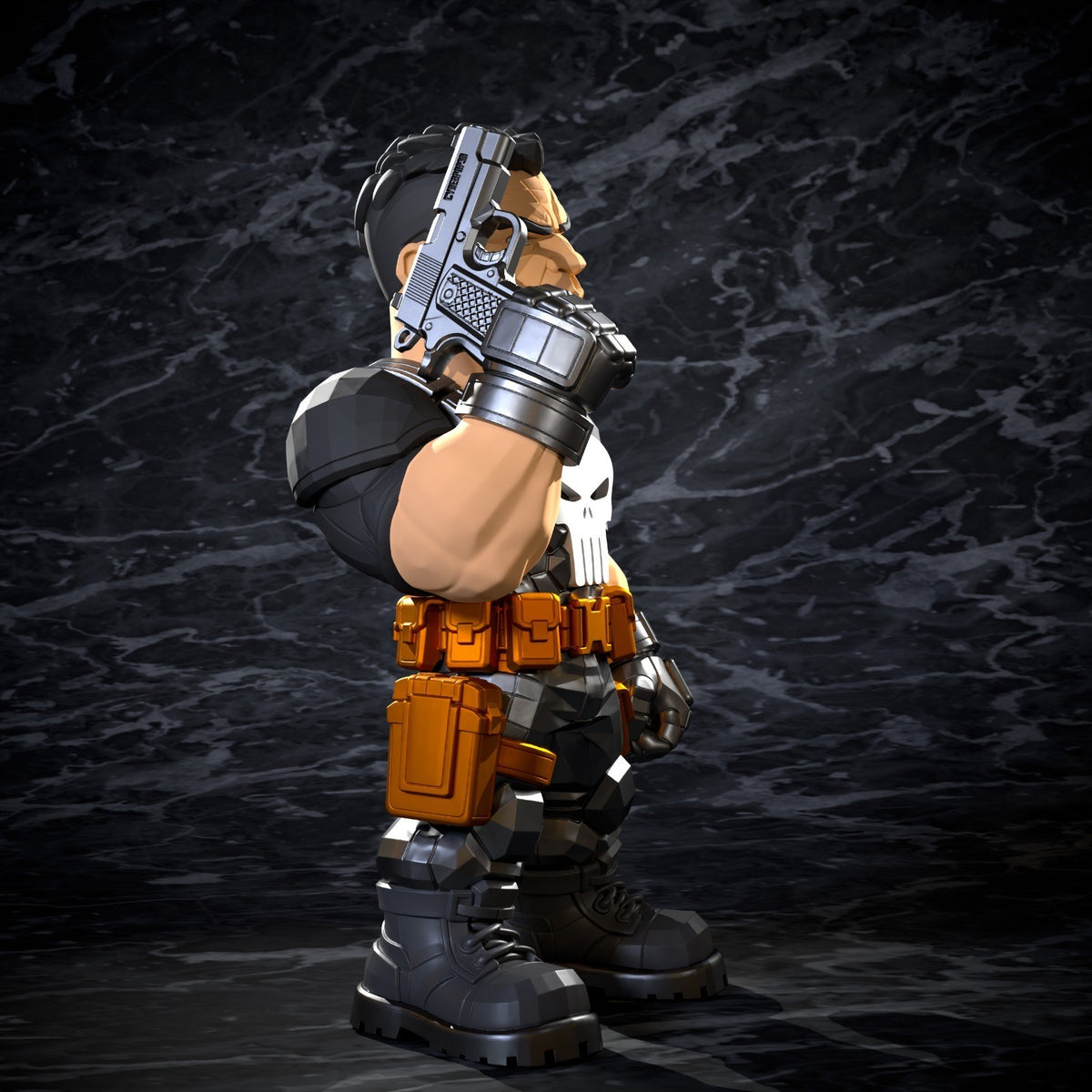 Punisher Marvel Fan Art Figure Full Colour 3D Printed Statue
