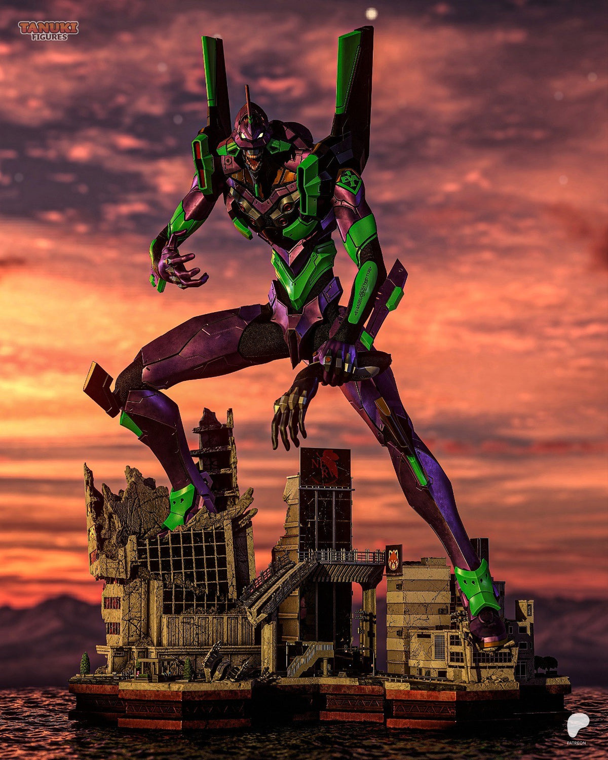 Eva 01 (Neon Genesis Evangelion) 3D Printed Garage Kit Figure