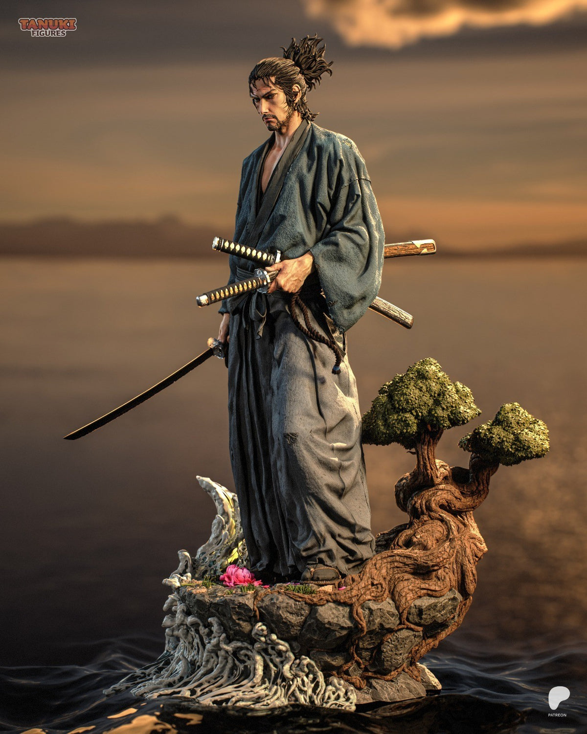 Musashi (Vagabond) 3D Printed Garage Kit Figure